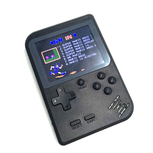 New mini hand held game console retro games portable children's video game console with 168 plus classic games