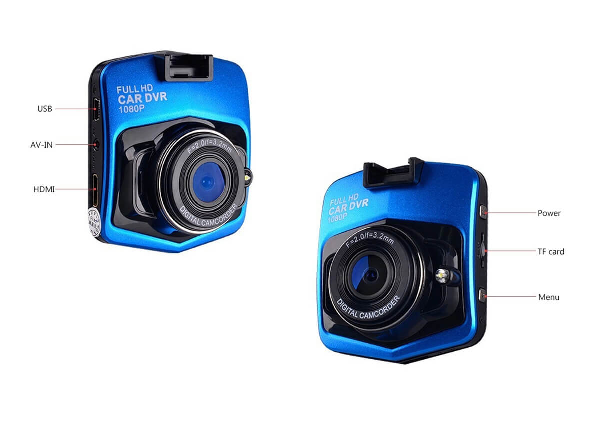 Dashboard Video Recorder Car 2.4 inch Screen with G-sensor Cycle Recording Dash cam GT300 full hd 1080p Car Dvr Camera -5