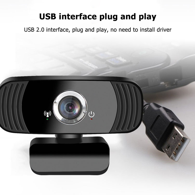 HD 1080P Webcam Mini Computer PC WebCamera with Microphone Rotatable Cameras for Live Broadcast Video Calling Conference Work