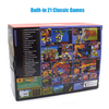 21games 16bits TV video game console HD port 2 controllers support save game 21 in 1 game console