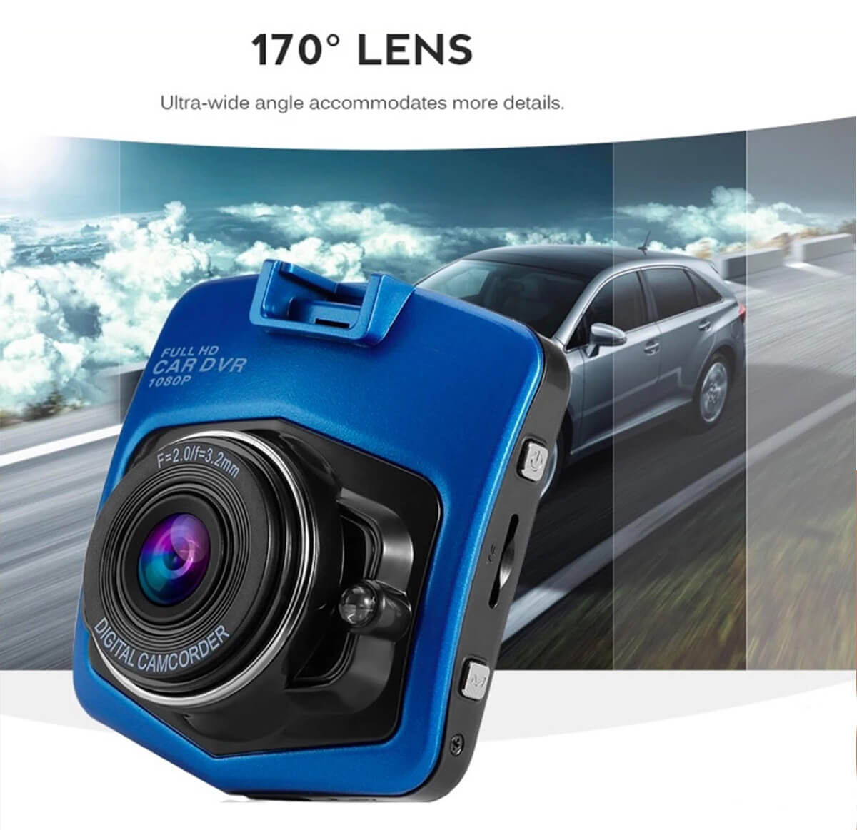 Dashboard Video Recorder Car 2.4 inch Screen with G-sensor Cycle Recording Dash cam GT300 full hd 1080p Car Dvr Camera -1