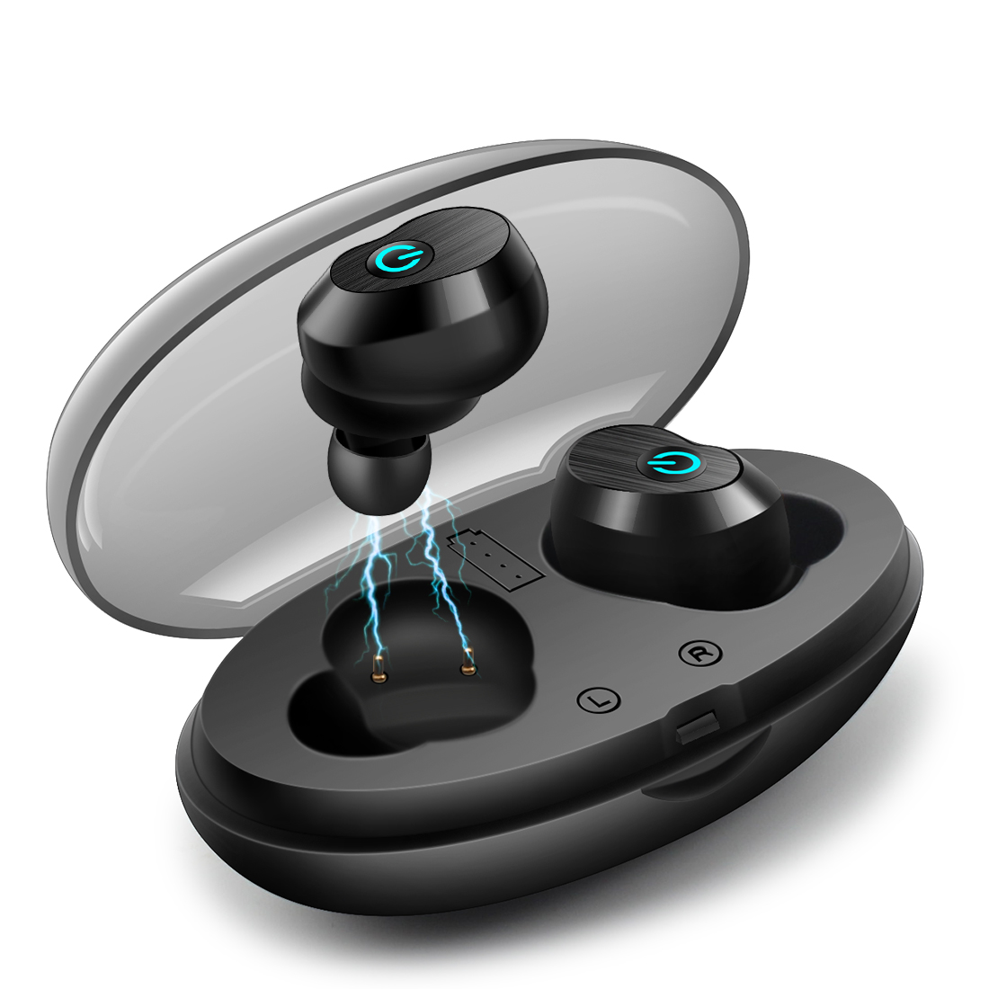 True Wireless Earbuds for iPhone Android with Charging Case